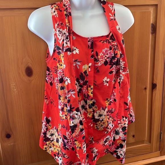 🚫SOLD🚫 Orange Floral Blouse 🧡🌻 - Picture 7 of 17